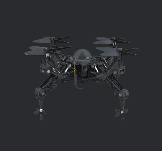 Futuristic Robotic Submarine Drone FRD-02 3D model