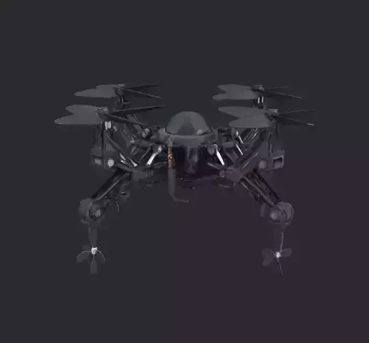 Futuristic Robotic Submarine Drone FRD-02 3D model