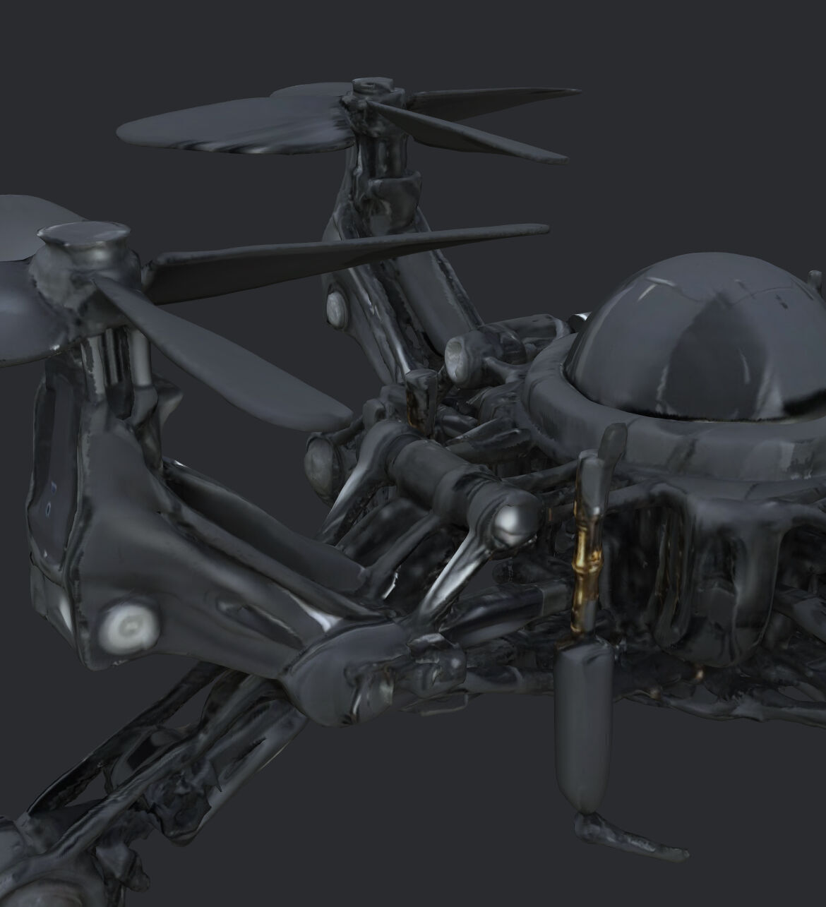 Futuristic Robotic Submarine Drone FRD-02 3D model_11