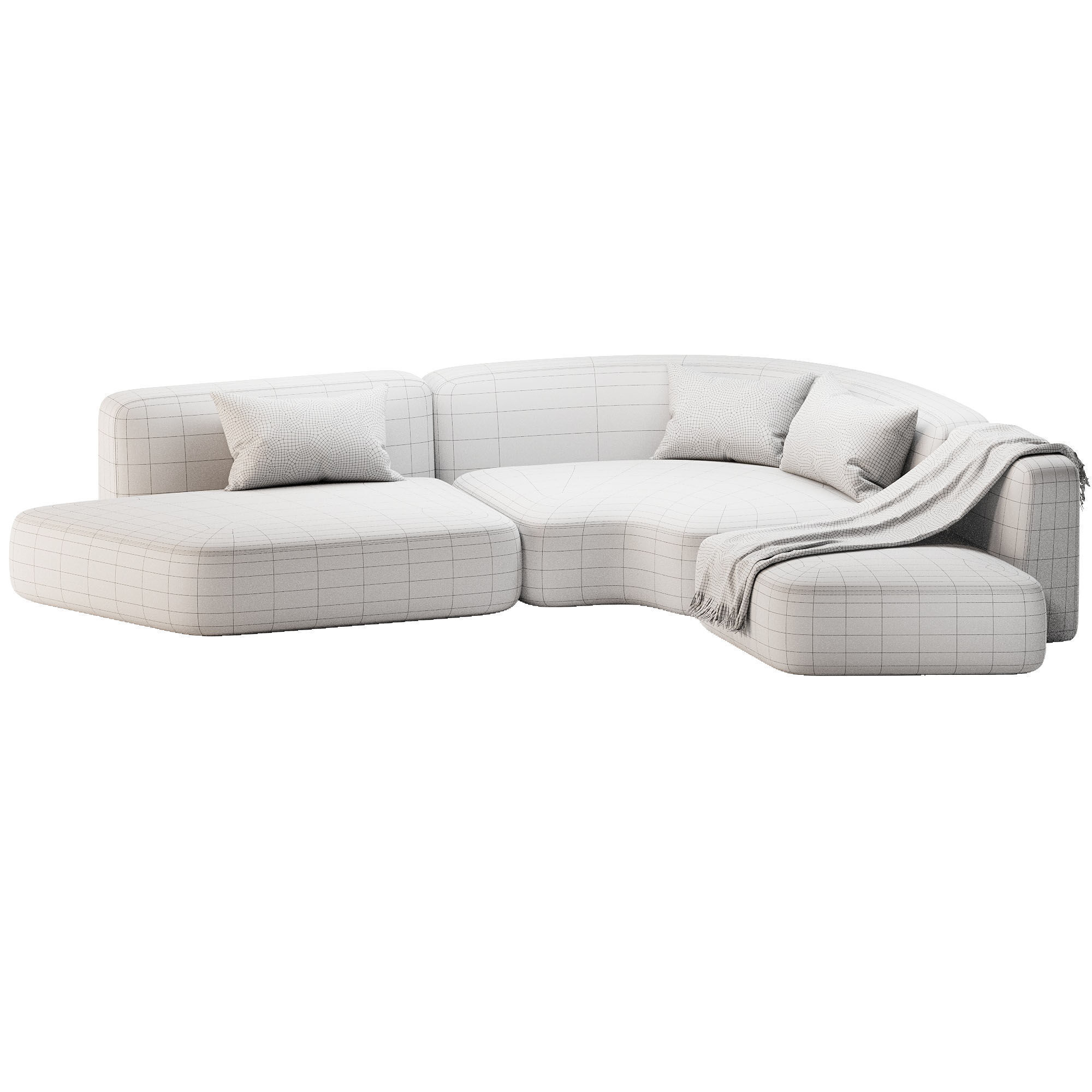 Modular Sofa Cashew By Relofthome 3D model_5