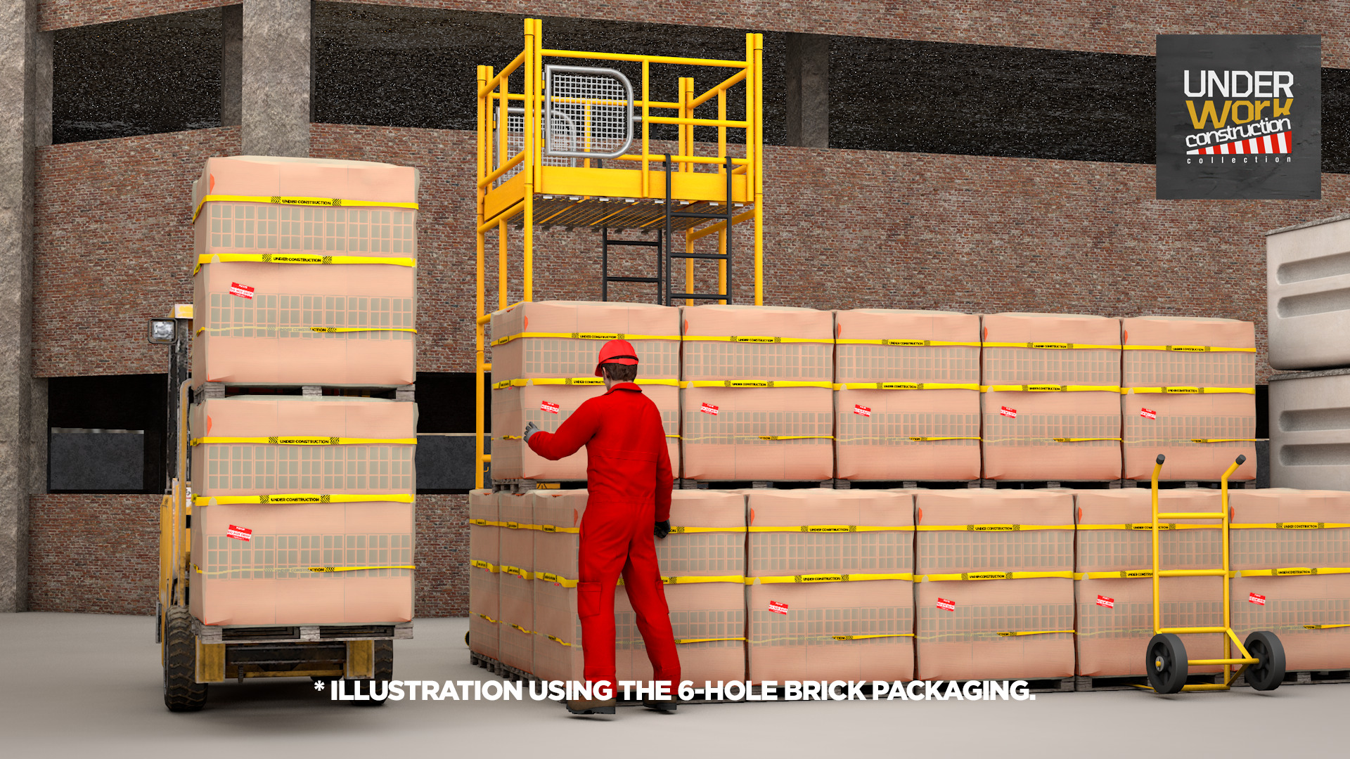 Brick Stack - 6 Holes 3D model_6