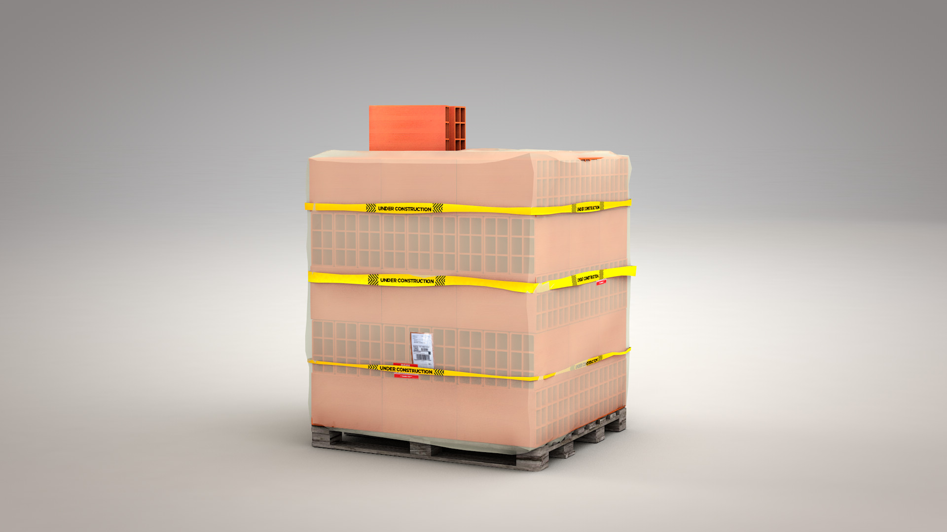 Brick Stack - 6 Holes 3D model_8