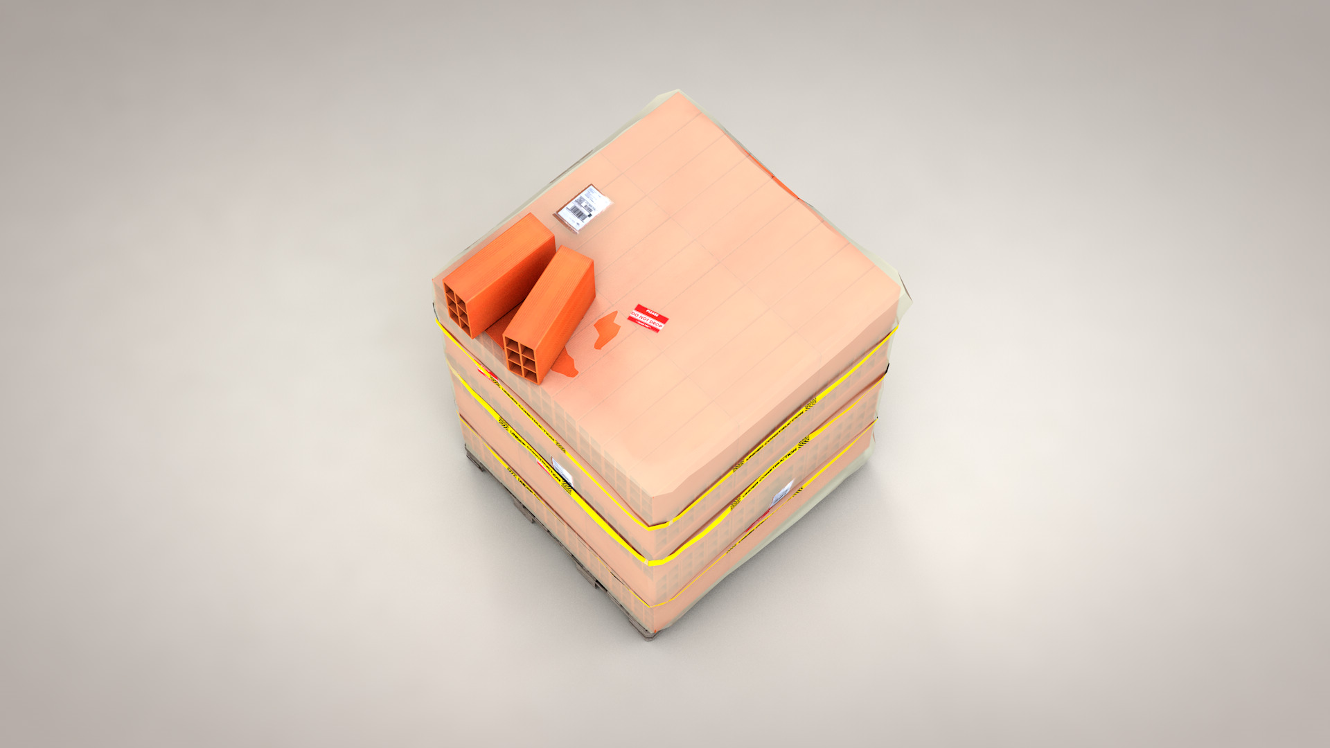 Brick Stack - 6 Holes 3D model_12