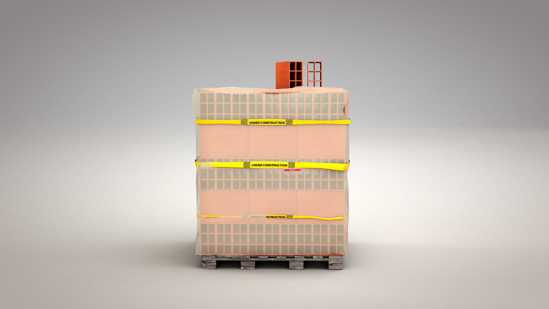 Brick Stack - 6 Holes 3D model_10