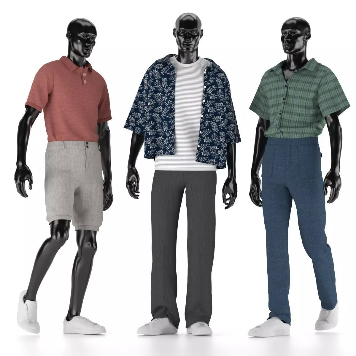 Mannequin Set Vol 009 Low-poly 3D model_0