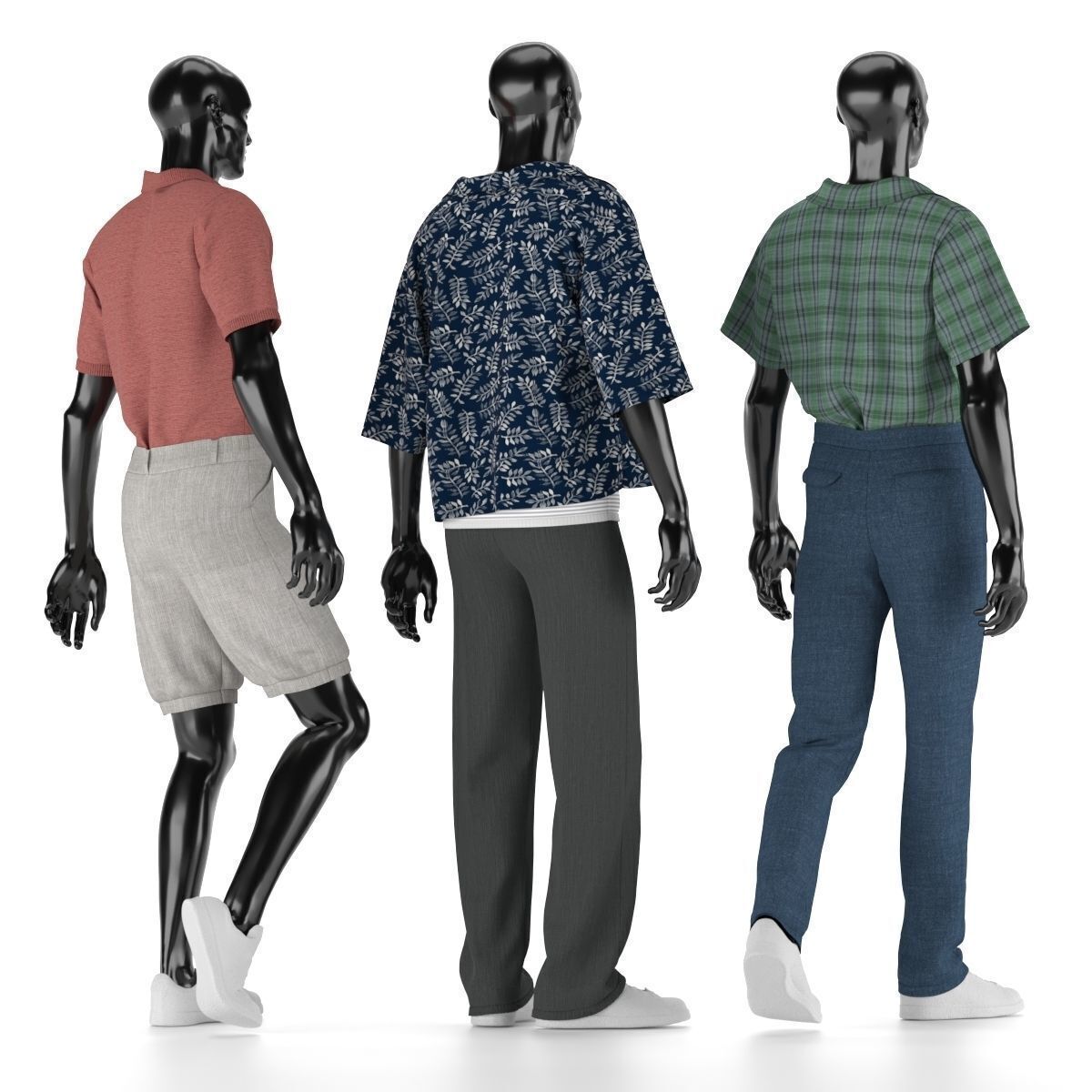 Mannequin Set Vol 009 Low-poly 3D model_2
