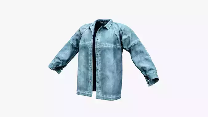 Jeans Denim Jacket Free low-poly 3D model