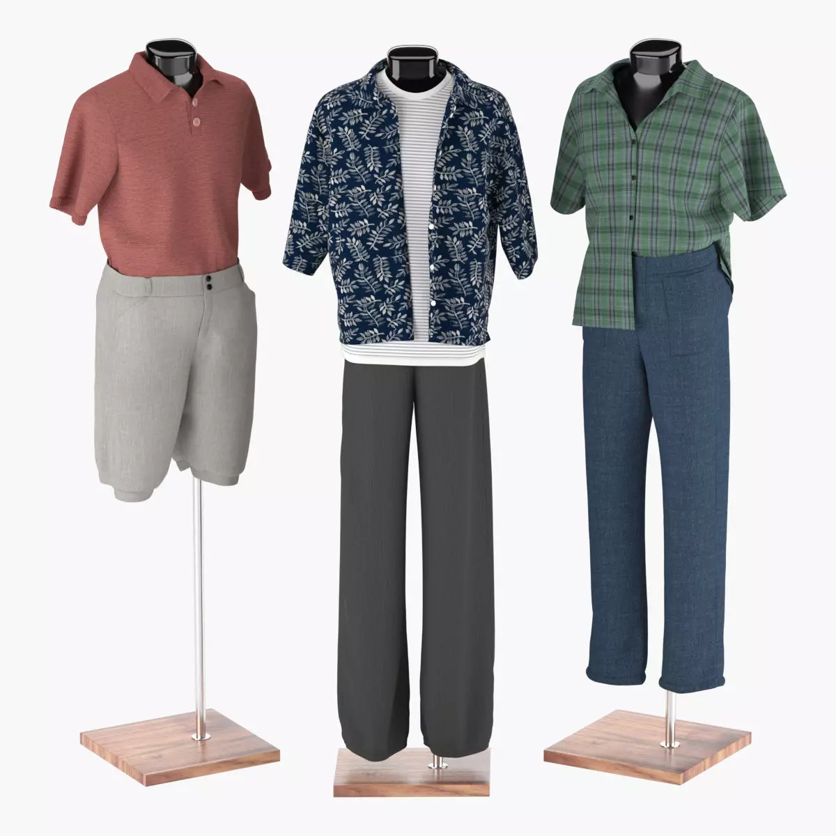 Mannequin Set Vol 009 Low-poly 3D model_0