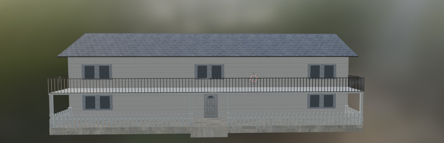 suburban houses 3D model_8