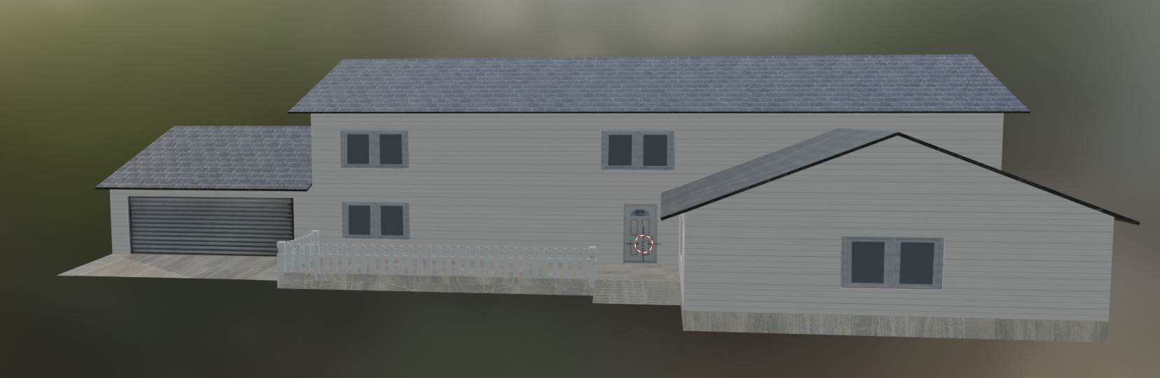 suburban houses 3D model_4