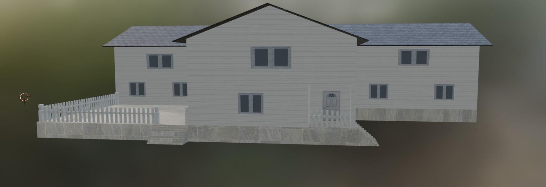 suburban houses 3D model_9