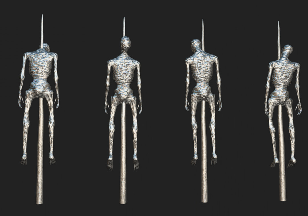 Corpse 01 Low-poly 3D model_5
