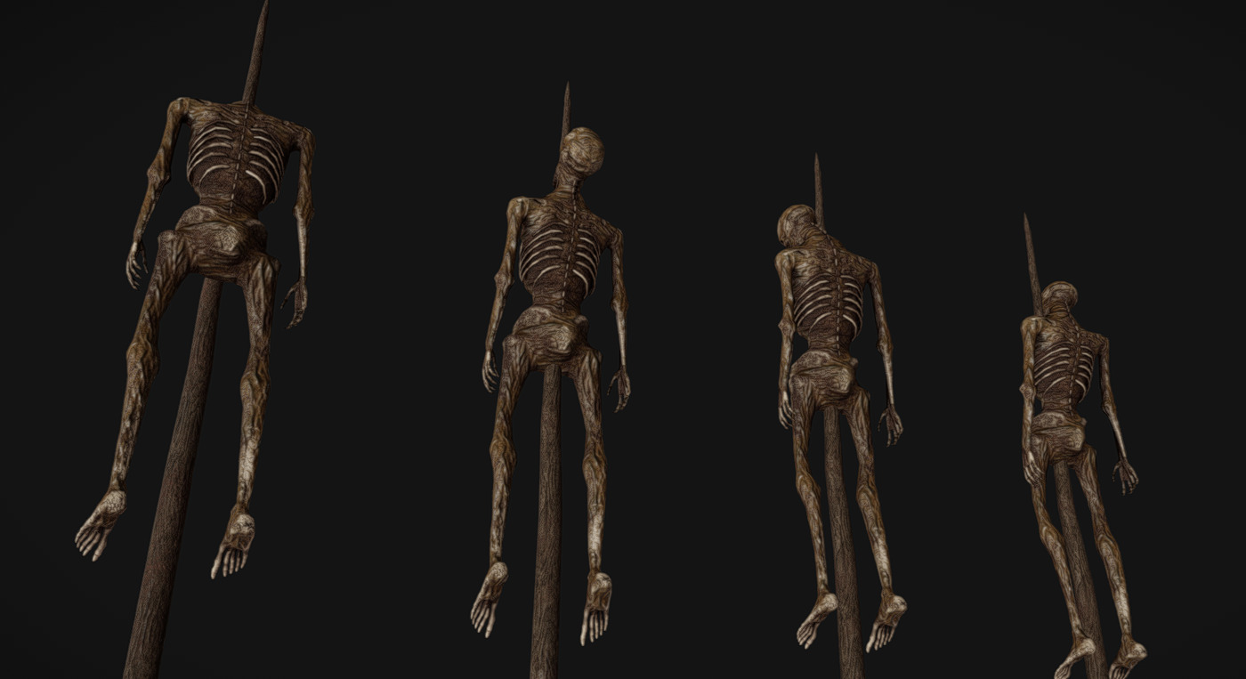 Corpse 01 Low-poly 3D model_4