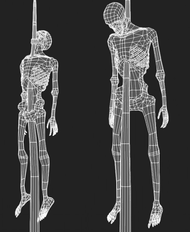 Corpse 01 Low-poly 3D model_8