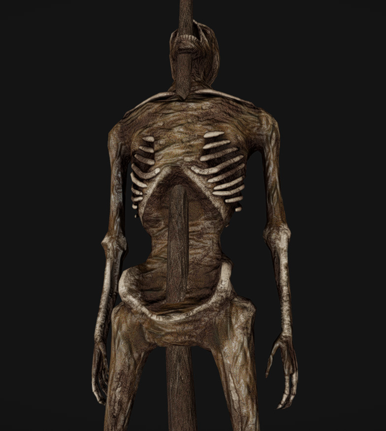 Corpse 01 Low-poly 3D model_2