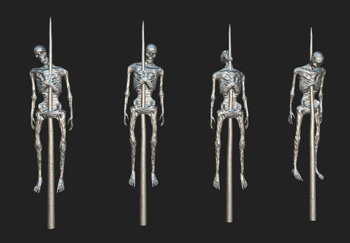 Corpse 01 Low-poly 3D model_6