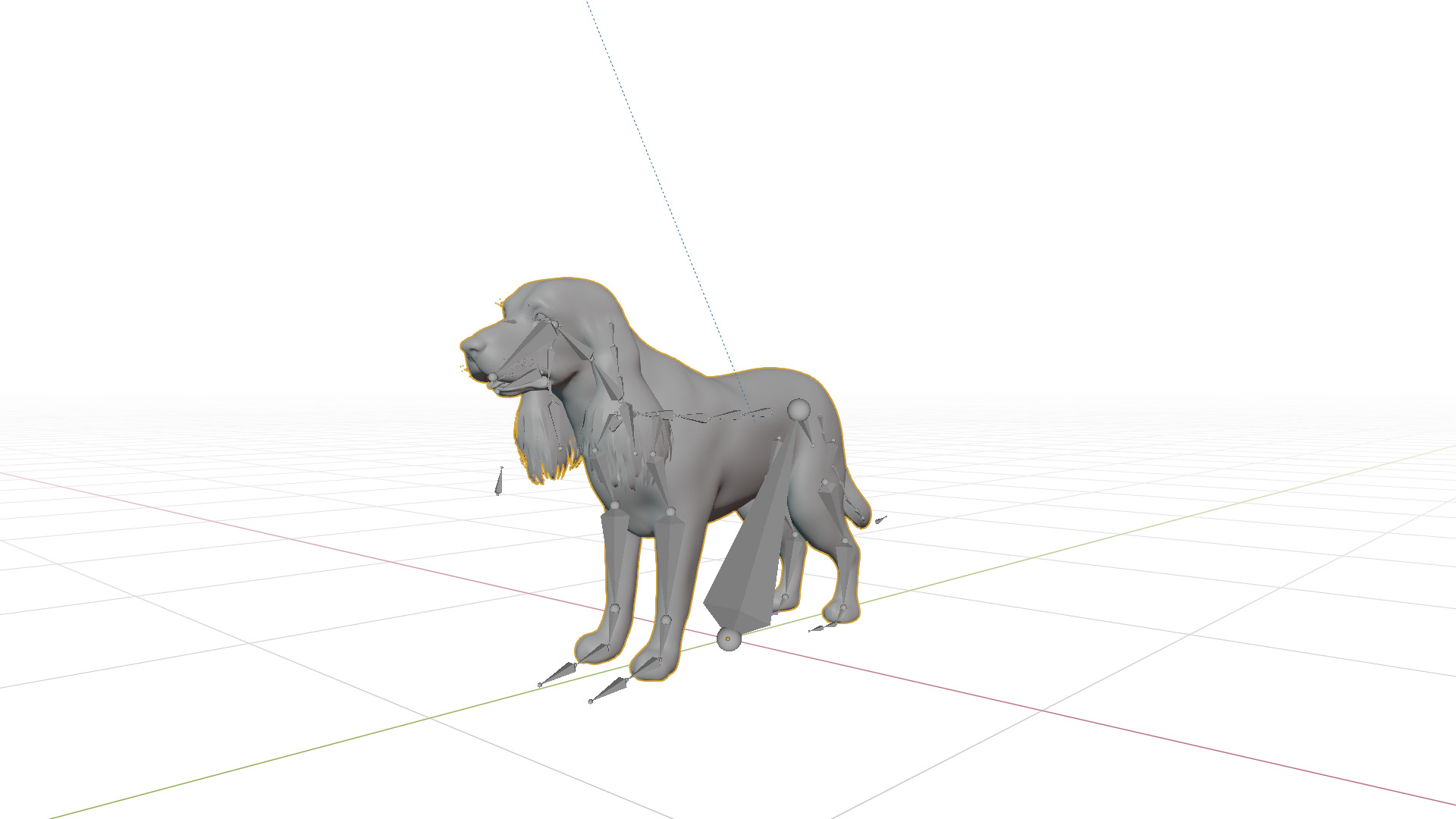 English Cocker Spaniel Dog Low-poly 3D model_35