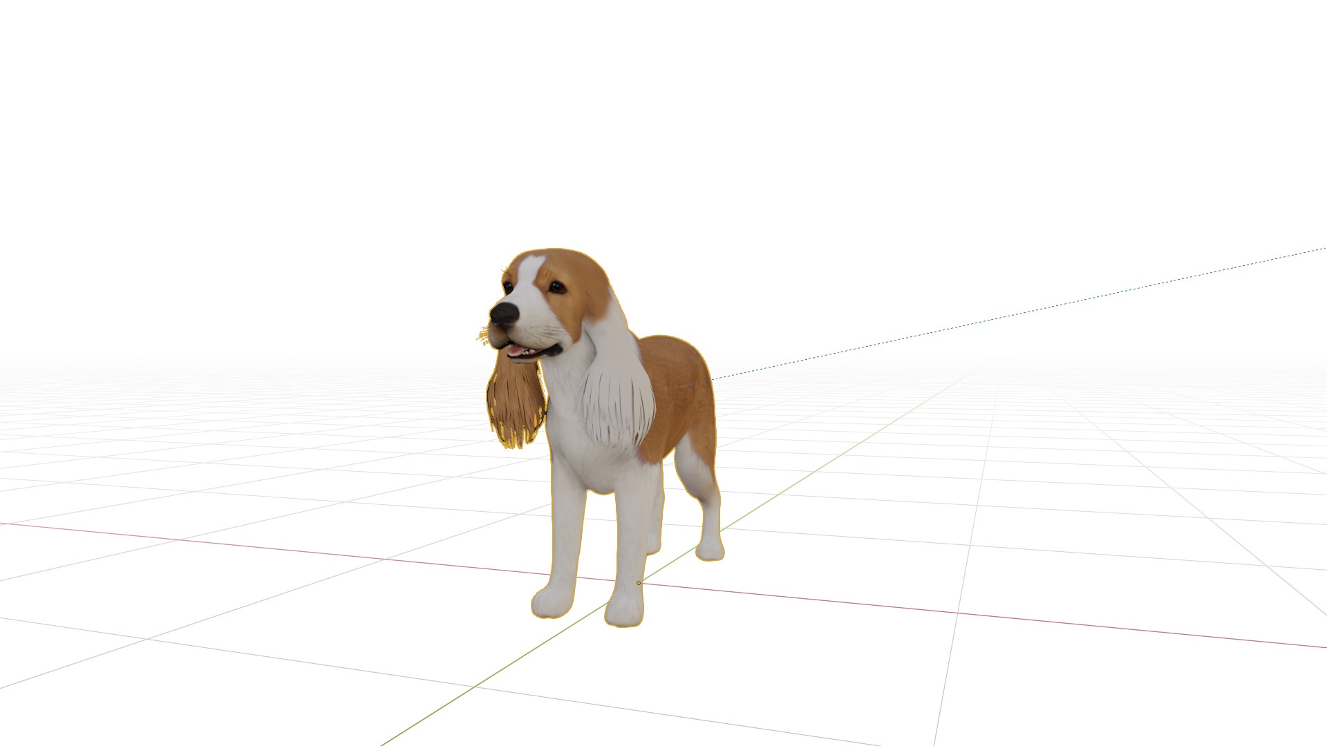 English Cocker Spaniel Dog Low-poly 3D model_37