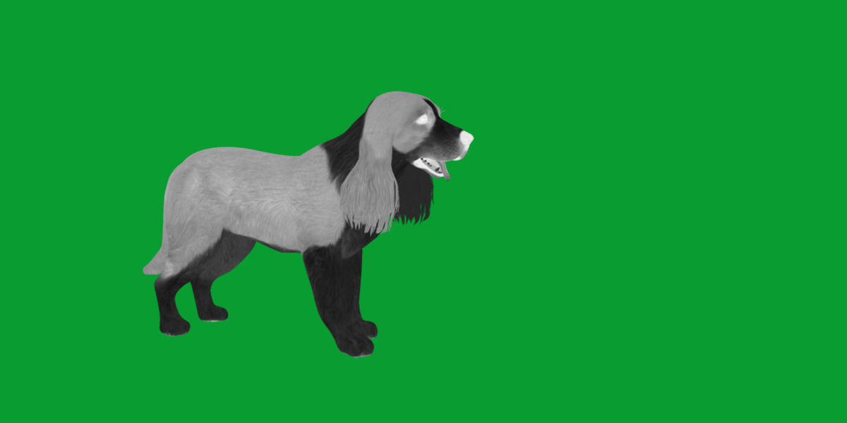 English Cocker Spaniel Dog Low-poly 3D model_6