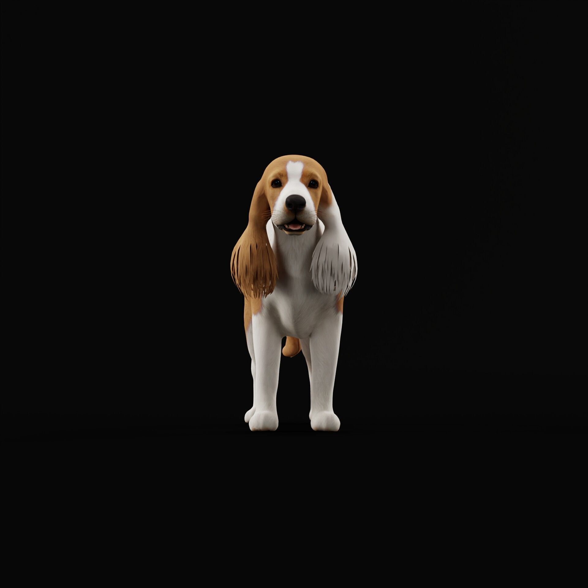 English Cocker Spaniel Dog Low-poly 3D model_46