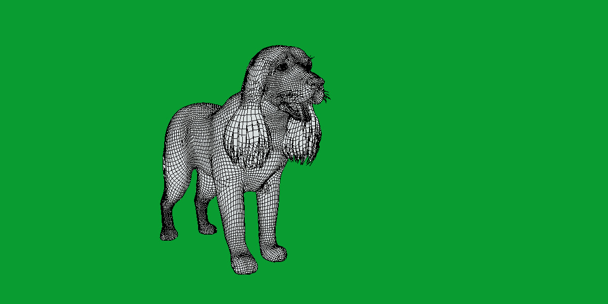 English Cocker Spaniel Dog Low-poly 3D model_13