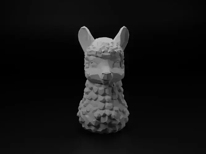 Alpaca Animal Low Poly