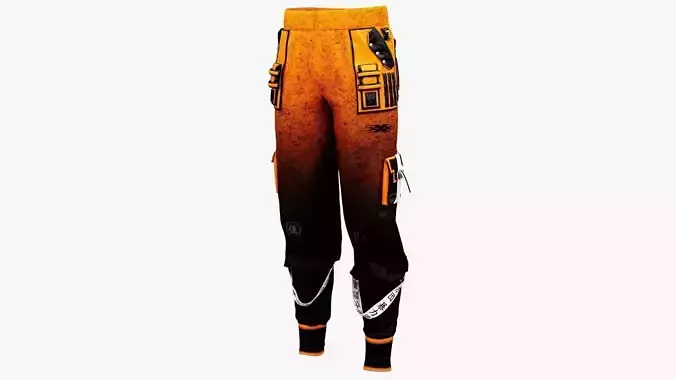 HipHop Pants Low-poly 3D model
