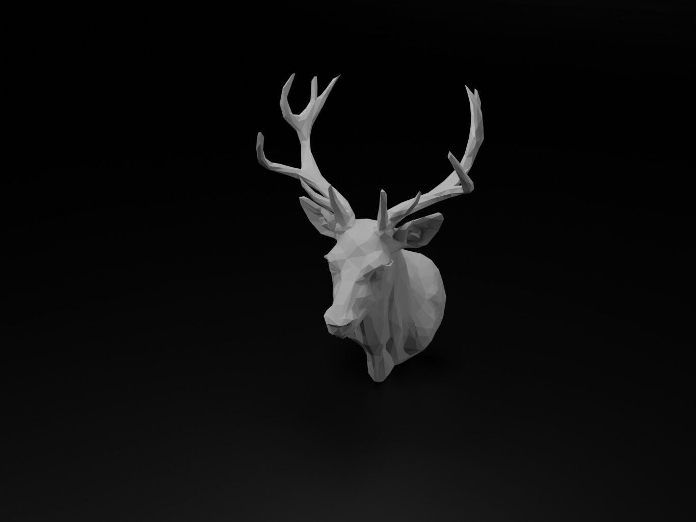 Deer Animal Low Poly 3D print model_2