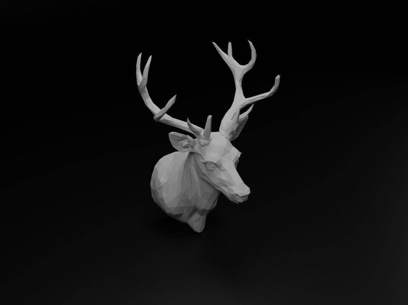 Deer Animal Low Poly 3D print model_1