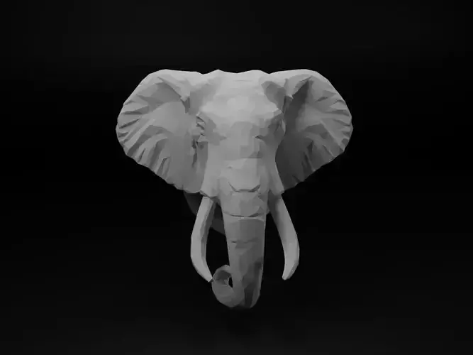 Elephant Animal Low Poly