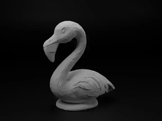 Flamingo Animal Low Poly