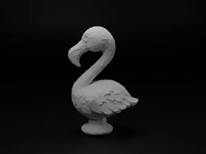 Flamingo Animal Low Poly