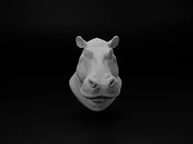Hippopotamus Animal Low Poly