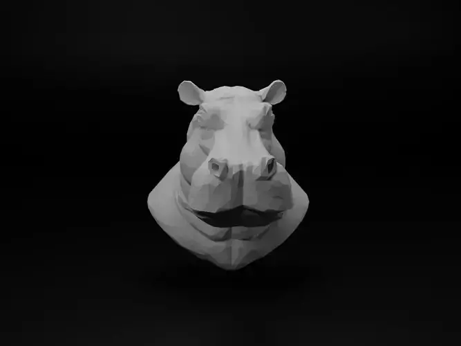Hippopotamus Animal Low Poly