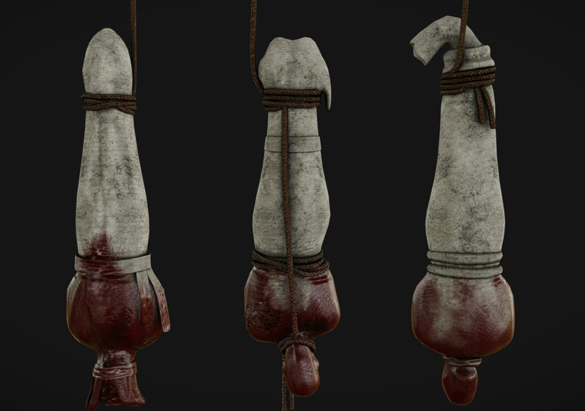 Corpse 03 Low-poly 3D model_3