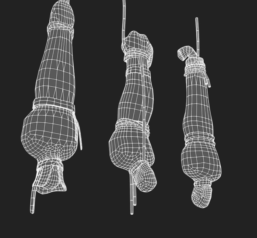 Corpse 03 Low-poly 3D model_8