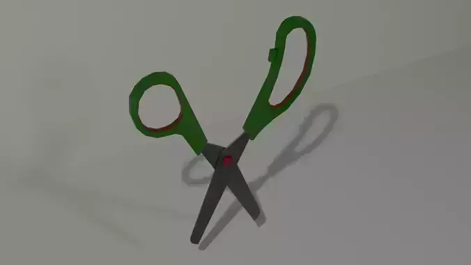 model of scissors in open and closed form