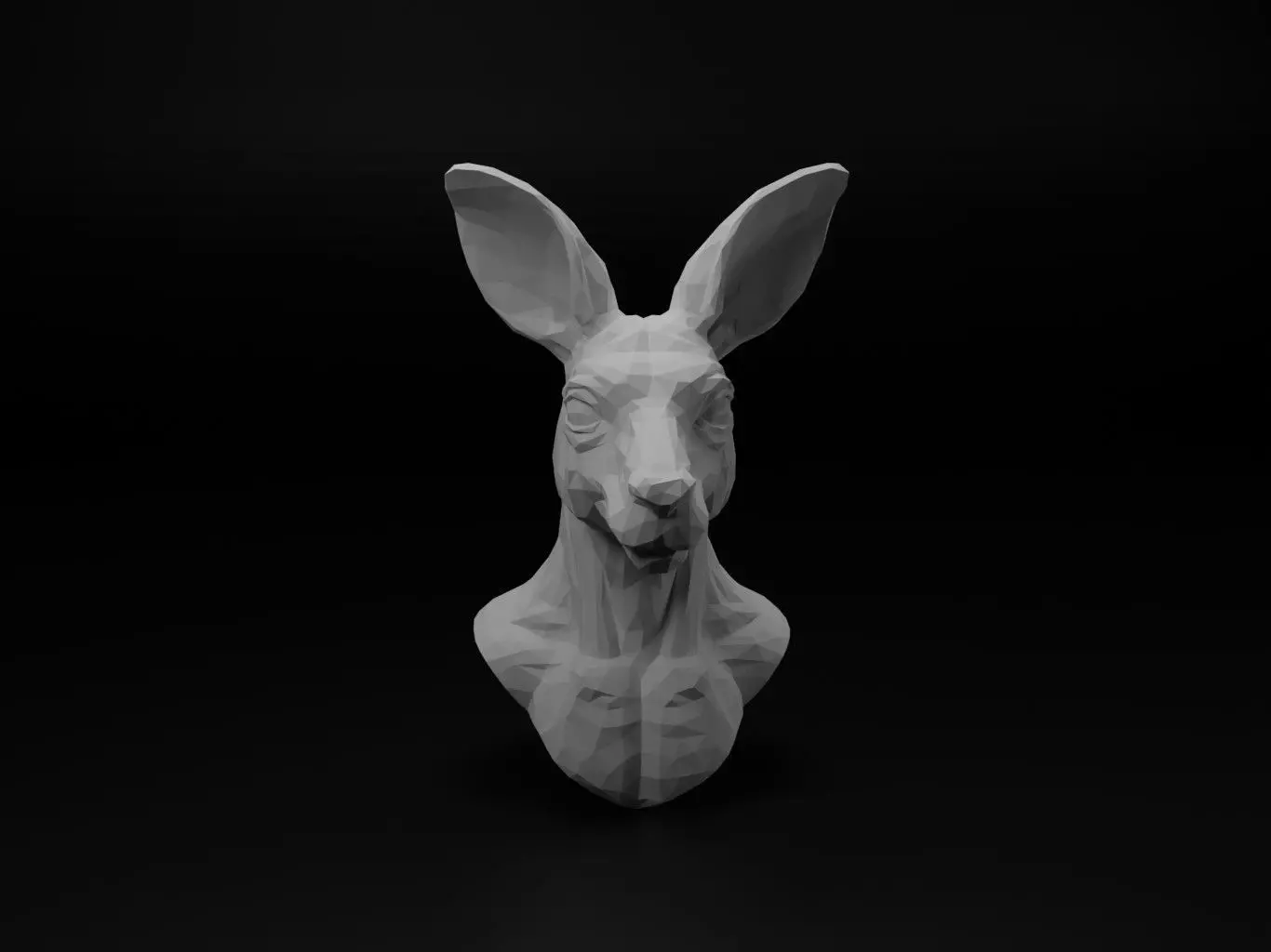 Kangaroo Animal Low Poly 3D print model_0