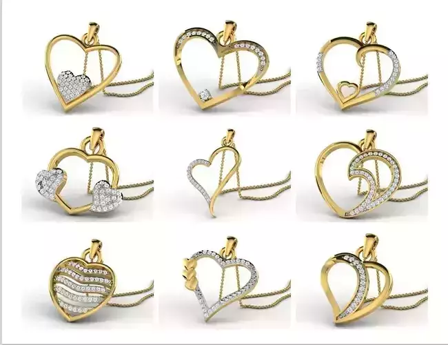 42 Women heart pendant 3dm render  3D print model  42 Women heart pendant 3dm render  3D print model