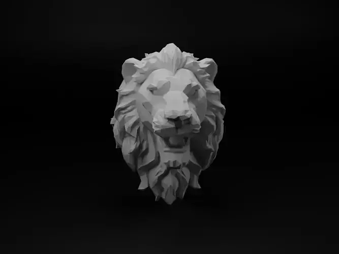 Lion Animal Low Poly