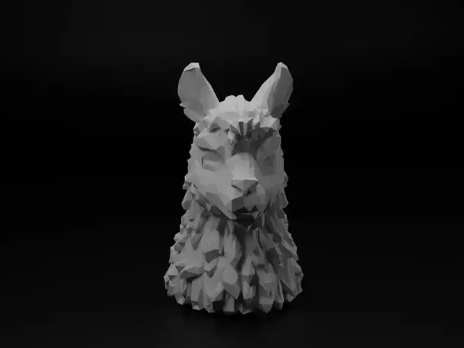 Llama Animal Low Poly