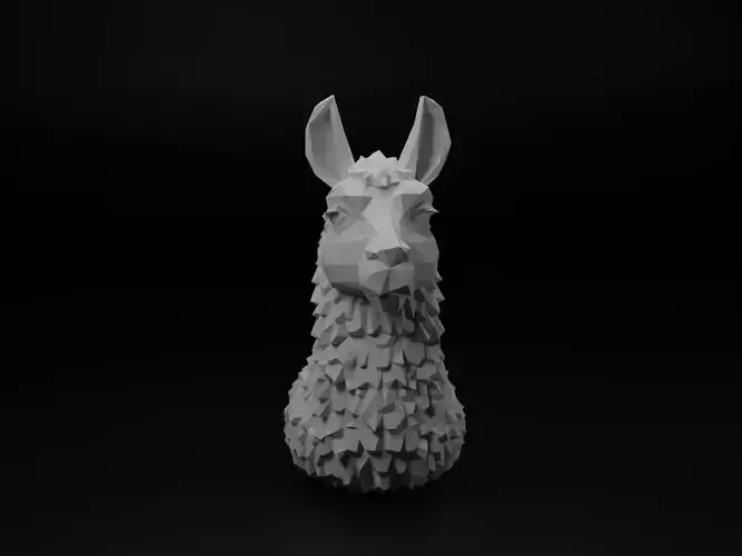 Llama Animal Low Poly