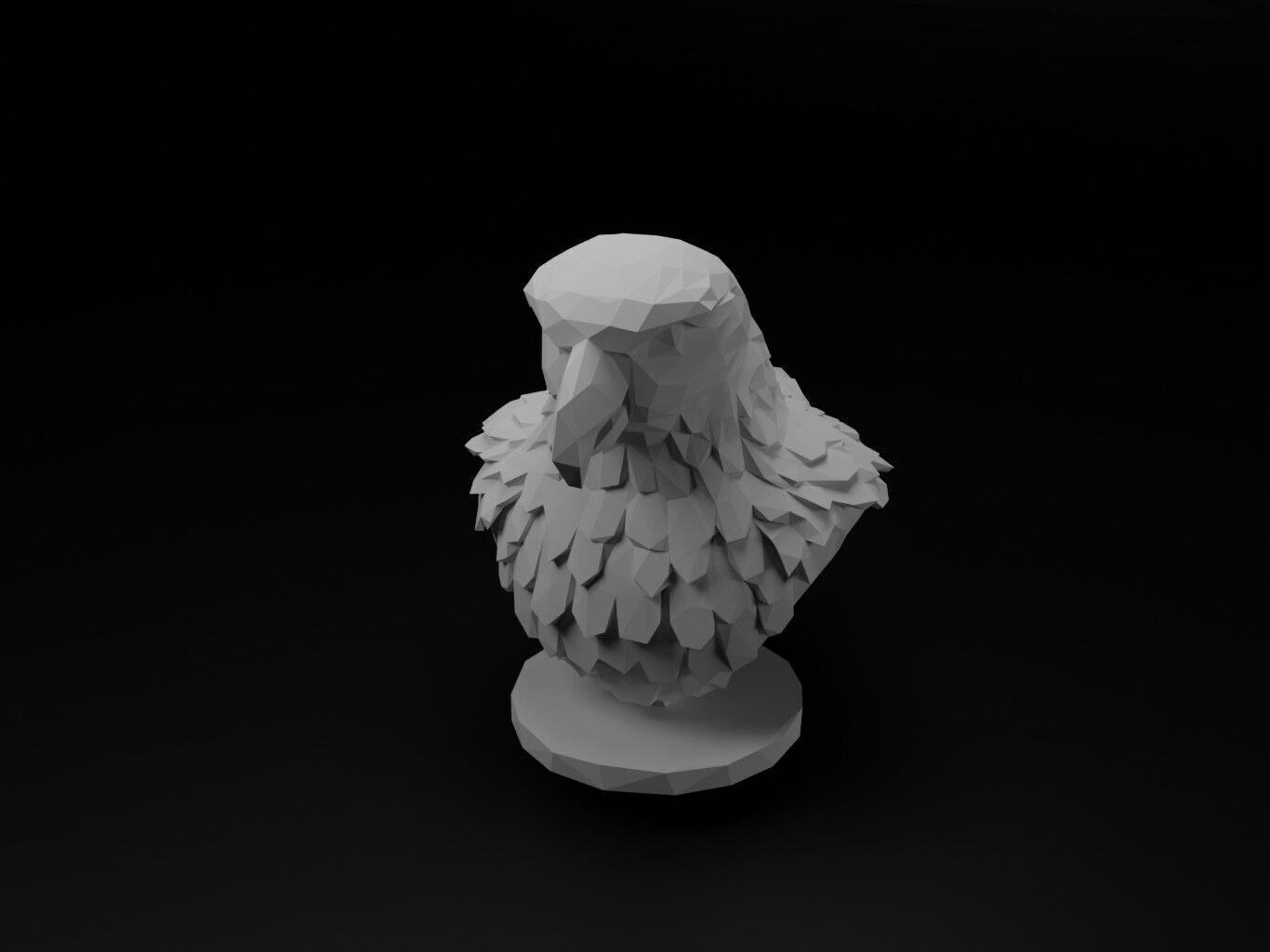 Macaw Animal Low Poly 3D print model_2