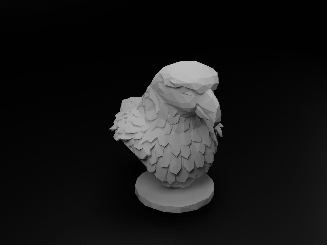 Macaw Animal Low Poly 3D print model_1