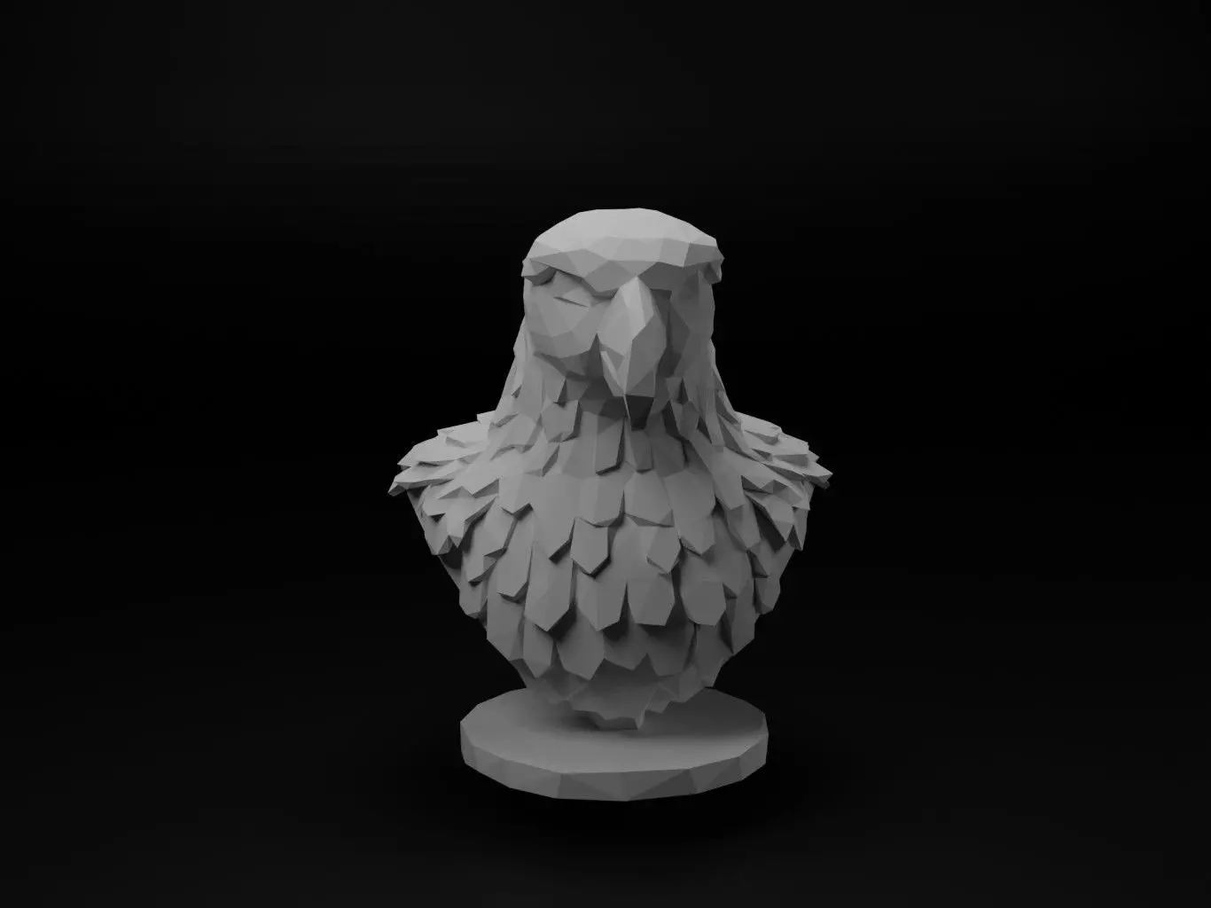 Macaw Animal Low Poly 3D print model_0