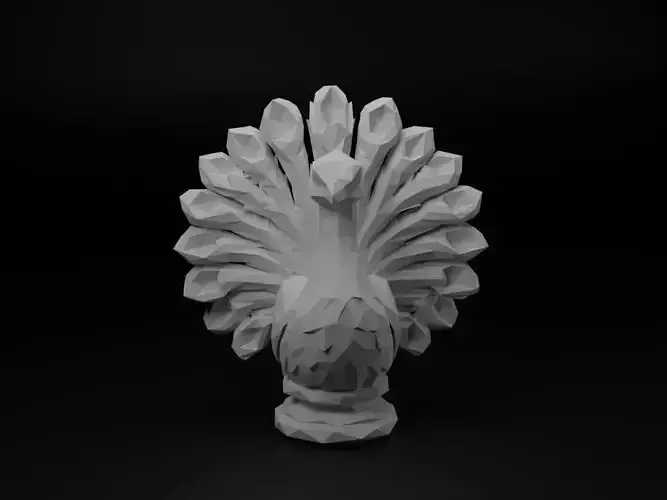 Peacock Animal Low Poly