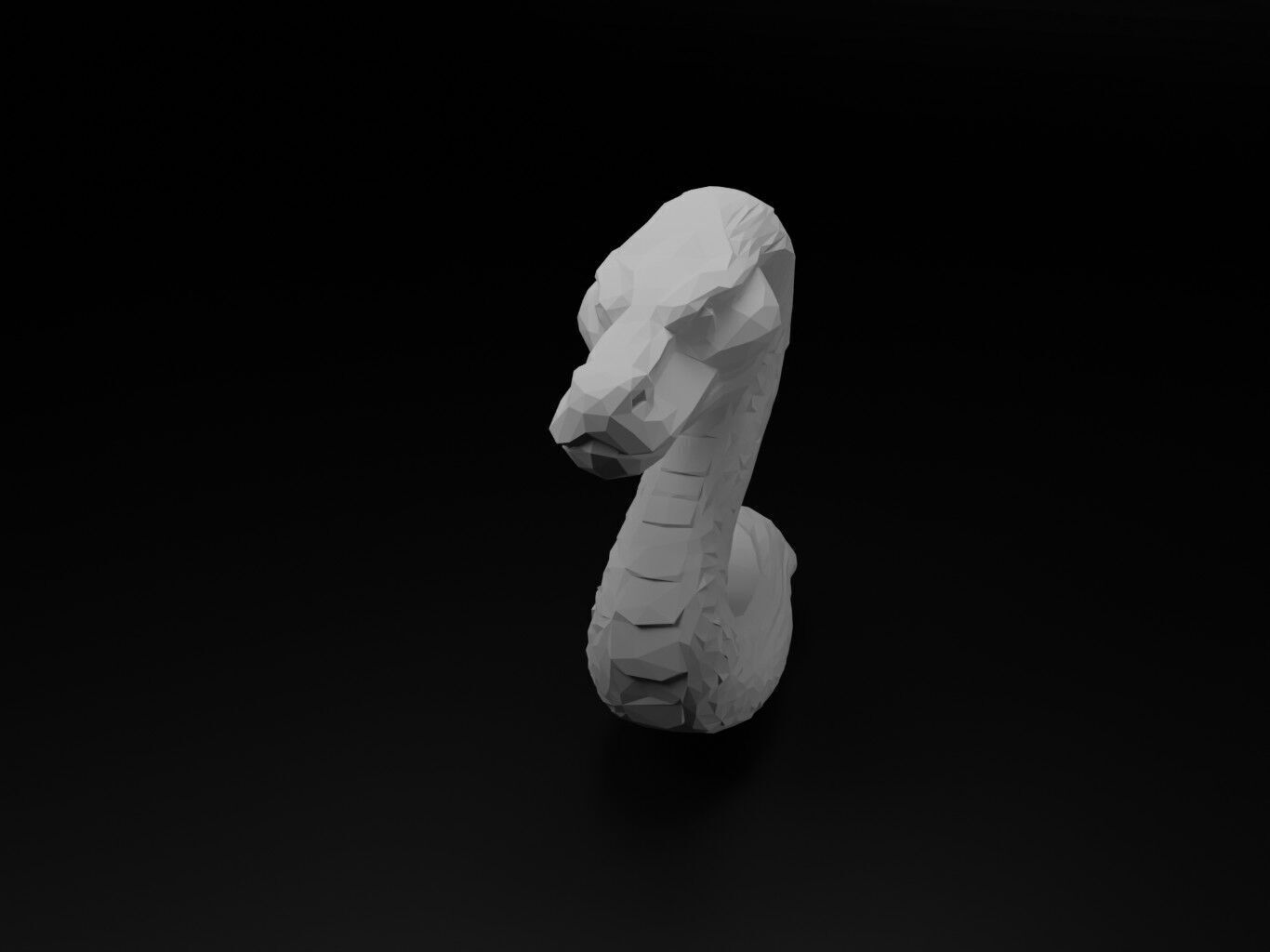 Python Animal Low Poly 3D print model_2