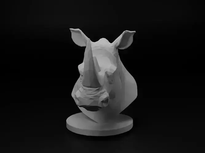 Rhinoceros Animal Low Poly