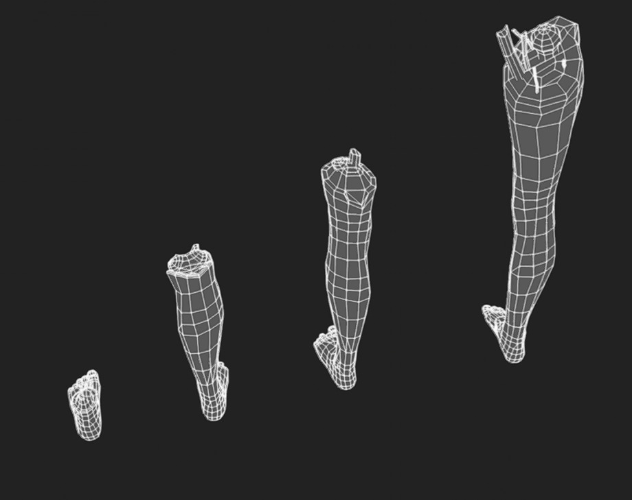 Corpse 04 Low-poly 3D model_9