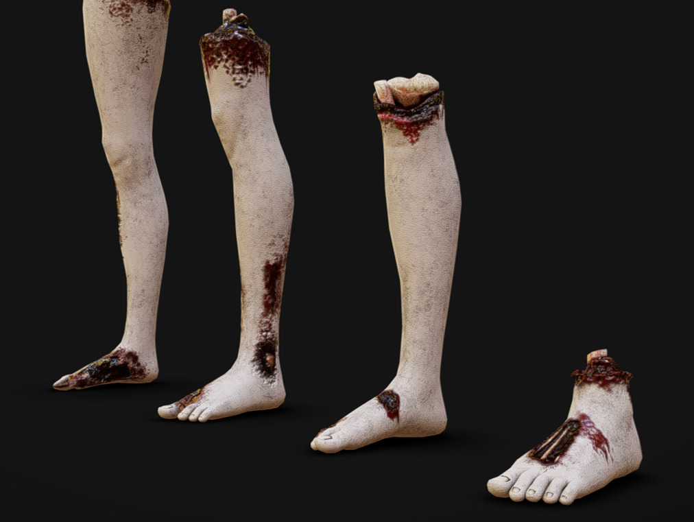 Corpse 04 Low-poly 3D model_2